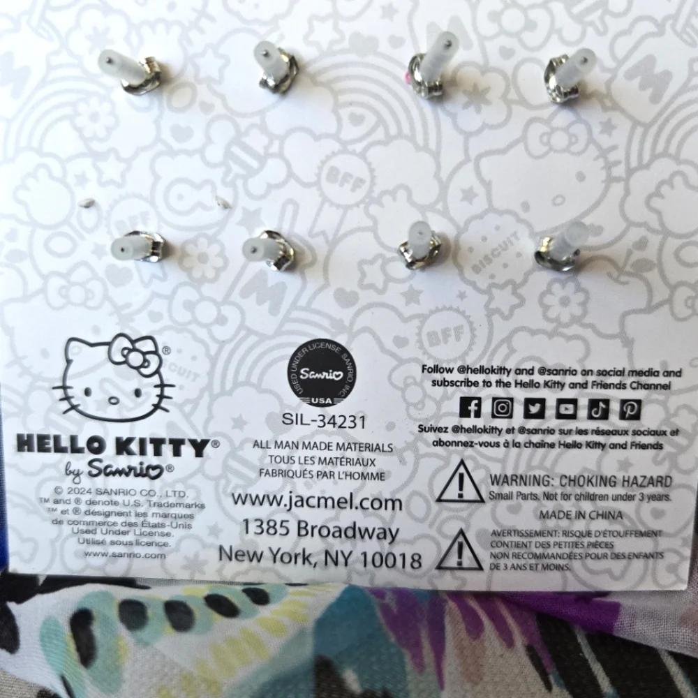 🍓Hello Kitty Fruity Stud Earrings: Set of 6!